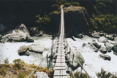 New Zealand Rees-Dart Day 2 Bridge to Dart Hut 2004